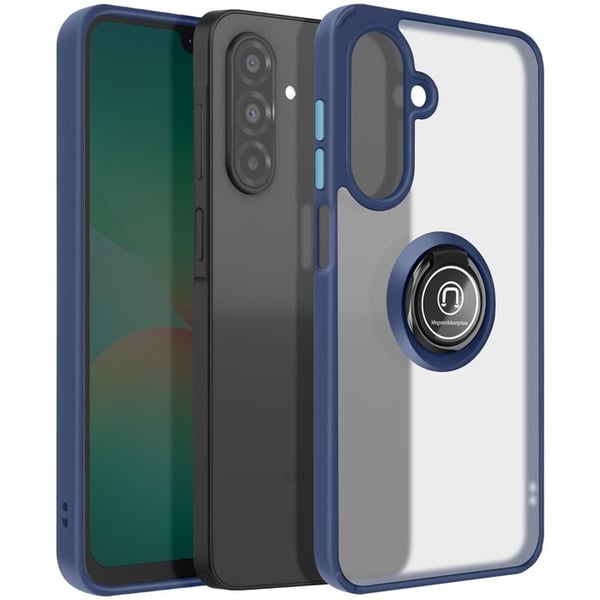Coque för Samsung Galaxy A26 Magnetring Genomskinlig Mörkblå