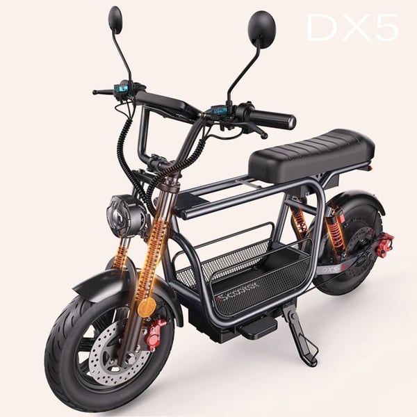 iScooter DX5 Elektrisk Kickbike - 1500W, 72km Räckvidd - Dubbel Fjädring - NFC - IPX4 - CE-certifiering