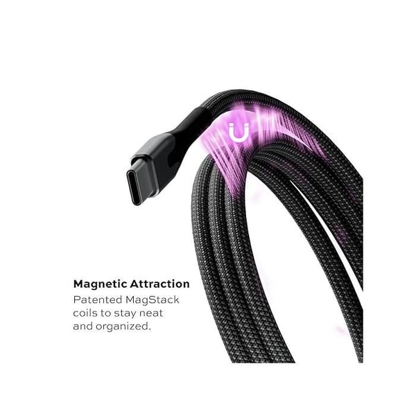 USB-A till USB-C-kabel - STATIK - Magstack - 2M - Snabbladdning - Universell kompatibilitet