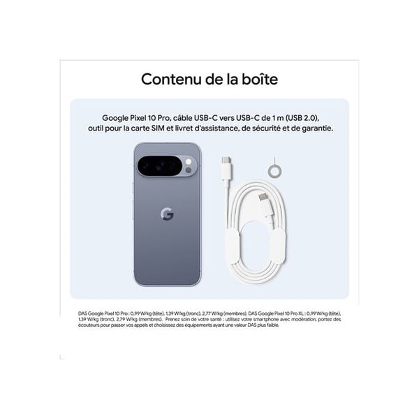 Smartphone Google Pixel 10 Pro 512 GB Kvartsgrå