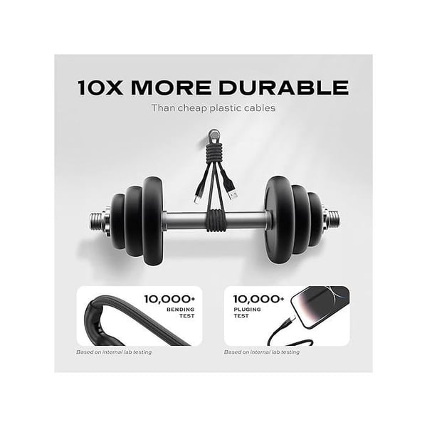 USB-A till USB-C-kabel - STATIK - Magstack - 2M - Snabbladdning - Universell kompatibilitet