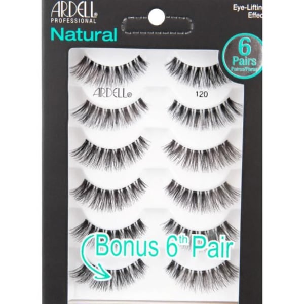 Faux Cils - ARDELL - 120 Naturliga - 6 Par - Återanvändbara - Lätta - Naturliga