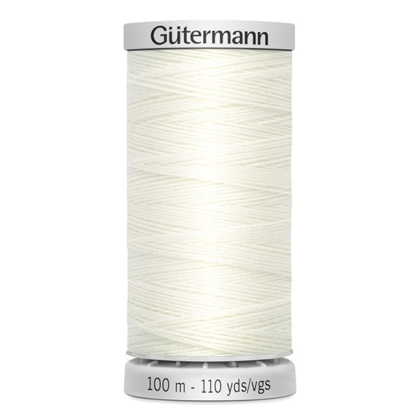 Fil extra stark 100% polyester Gutermann, set med 5 spolar om 100m - Att 111 - écru