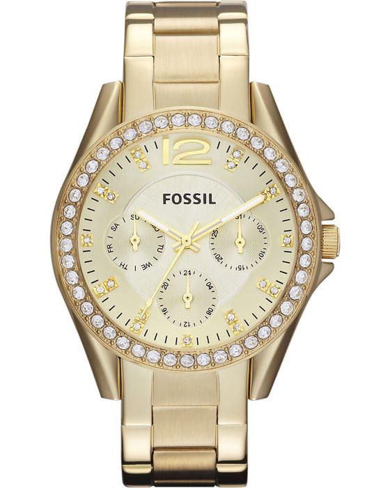 Damklocka - Fossil - Riley ES3203 - Polerat stål - Kvarts - Analog