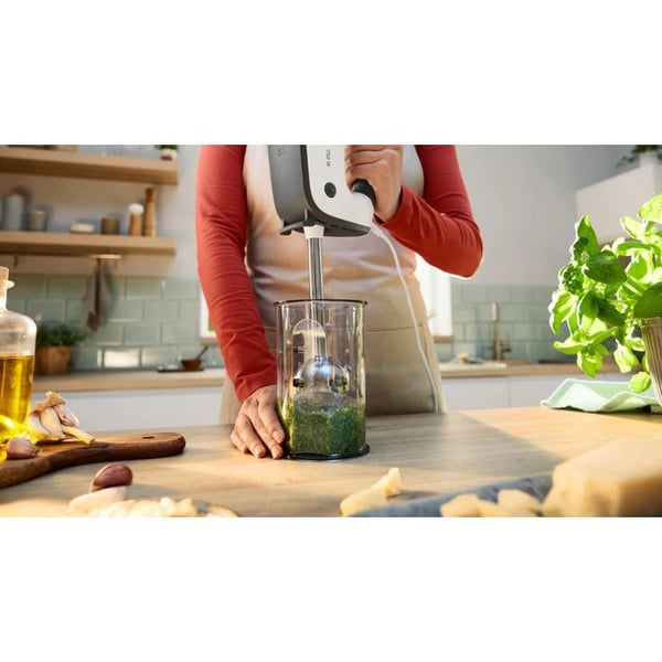 Bosch MFQ37470 Håndmixer 750W 5 Hastigheder + Turbo Sort og Hvid