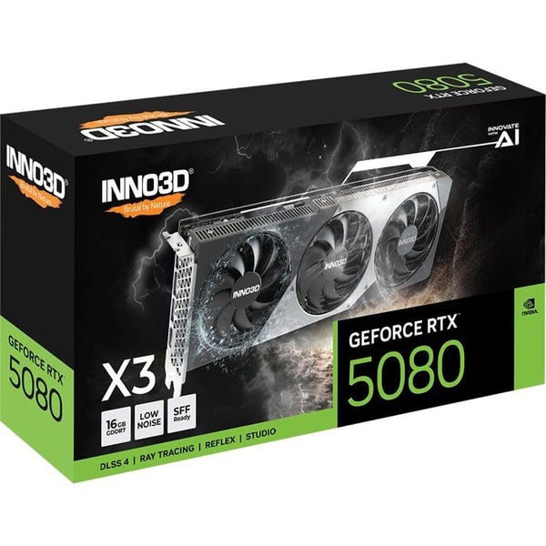 INNO3D - Näytönohjain - NVIDIA RTX 5080 X3 OC - N50803-16D7X-17605211 - 16Gt