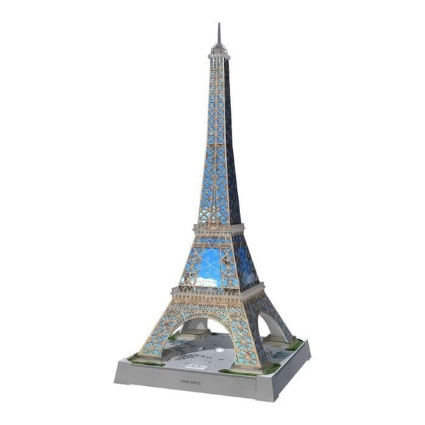 Puzzle 3D Ikoner - Upplyst Eiffeltornet