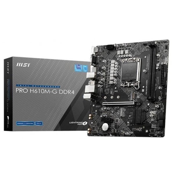 MSI - PRO H610M-G DDR4 - Emolevy - Socket LGA 1700 - Intel H610 -piirisarja