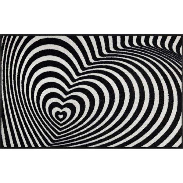 Dörrmatta Optical Love Tvättbar golvmatta 120 x 75 cm tvätt+torr DESIGN