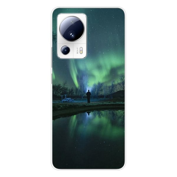 Tryckt silikonfodral som är kompatibelt med Xiaomi 13 Lite Northern Lights