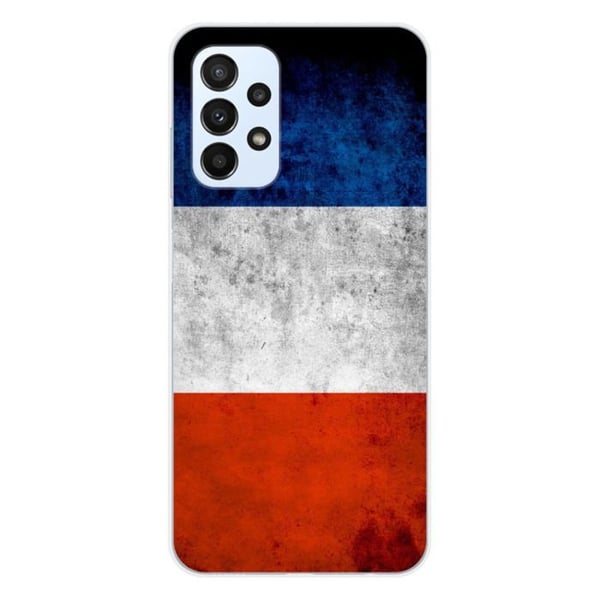 1001Coques - Silikonfodral kompatibelt med Samsung Galaxy A23 4G Galaxy A23 5G - Mönster franska flaggan - Originaldesign tryckt i