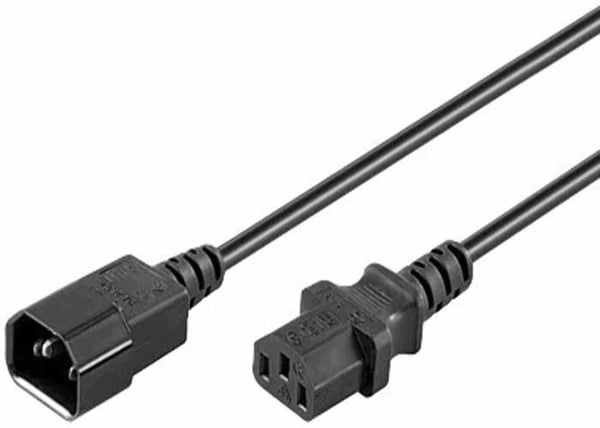 Strömkabel - MICROCONNECT - PE040615 - 1,5 m - C13-C14 - Svart