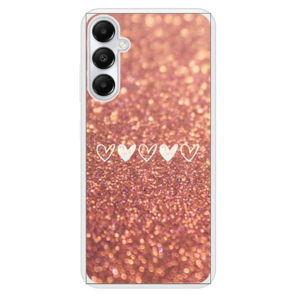 Siliconförstärkt tryckt skal kompatibelt med Samsung Galaxy A05S Glitter hjärta
