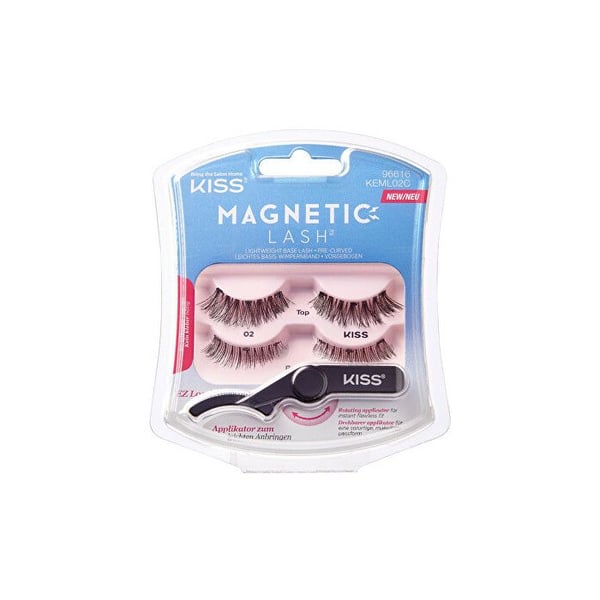 Faux ögonfransar - KISS - Magnetiska ögonfransar 02 - Enkel applicering - Återanvändbara - Rosa