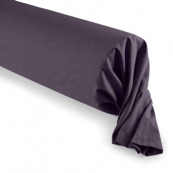 Bolsterfodral / 100 % bomull 57 trådar/cm² - Plommon - 45 x 185 cm