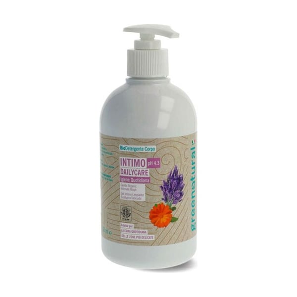 GREENATURAL - Delikat intimgel med ringblomma, lavendel och blåbär 500 ml