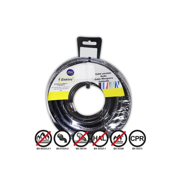 Kabeltråd flexibel 4mm svart utan halogen 15m