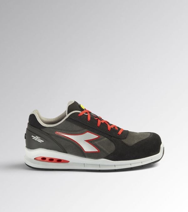 Sikkerhedssko - DIADORA - RUN NET AIRBOX LOW S3 SRC - Læder - Grå/Rød - Ultra-åndbare