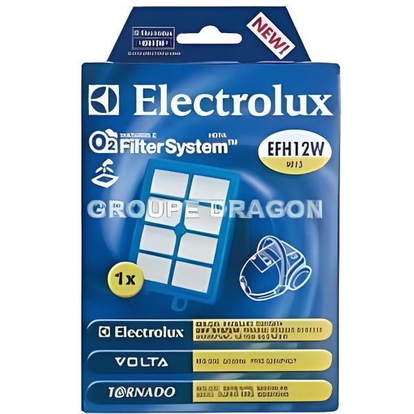 Tvättbart HEPA-filter - ELECTROLUX - EFH12W - Dammsugare kompatibel - Originaldel - Vit