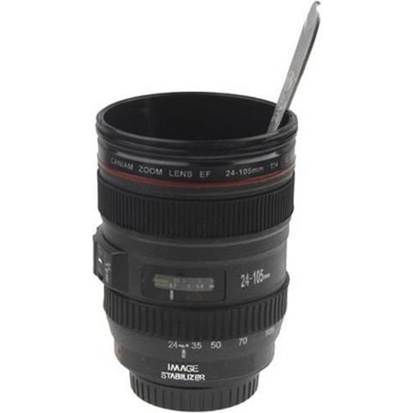 Mugg - MUG - Kameralins - Slitstark plast - 350 ml - Svart Mugg - MUG - Kameralins - Slitstark plast - 350 ml - Svart