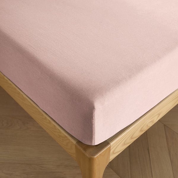 4-delars sängkläder "Premium" för säng 140 x 190 cm Rosa Dragee 100% Bomull