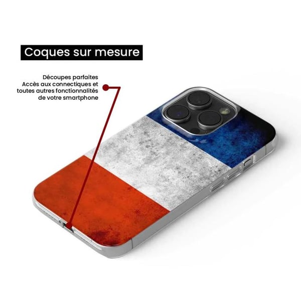 1001Coques - Silikonfodral kompatibelt med Samsung Galaxy A23 4G Galaxy A23 5G - Mönster franska flaggan - Originaldesign tryckt i