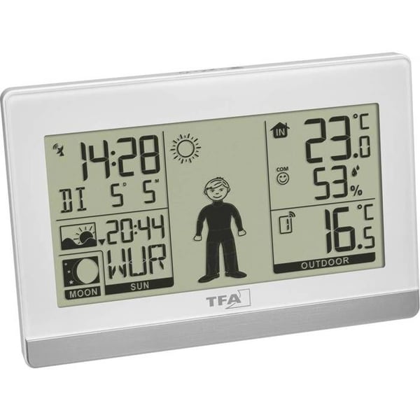 TFA Dostmann Weather Boy 35.1159.02 Radiostyrd väderstation 8-timmars väderprognoser Antal sensorer m