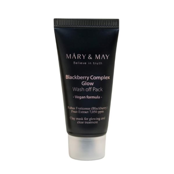 Ansiktsmask - MARY&MAY - Blackberry Complex Glow Wash off Pack - 30g - Uppenbarande - Fuktgivande