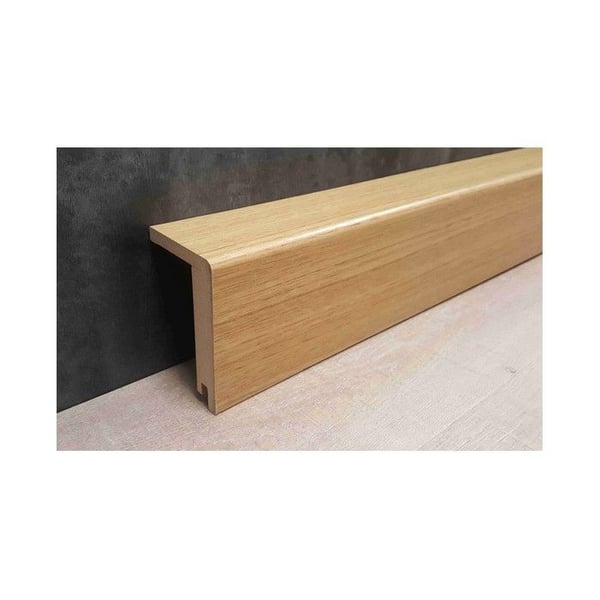 Plint för värmerör MDF upp till 88 mm 64 x 96 x 2500 mm Ek Rund plint av PROVISTON