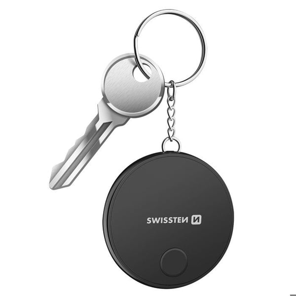 Tracker Bluetooth GPS FindTag format Nyckelring kompatibel med Apple Hitta Min Swissten Svart