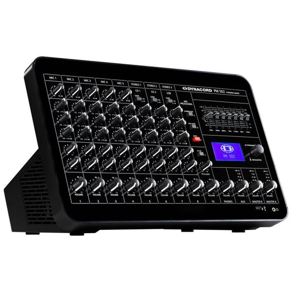 Förstärkt konsol 8 ingångar, 2x450W RMS / 4 Ohm PM 502