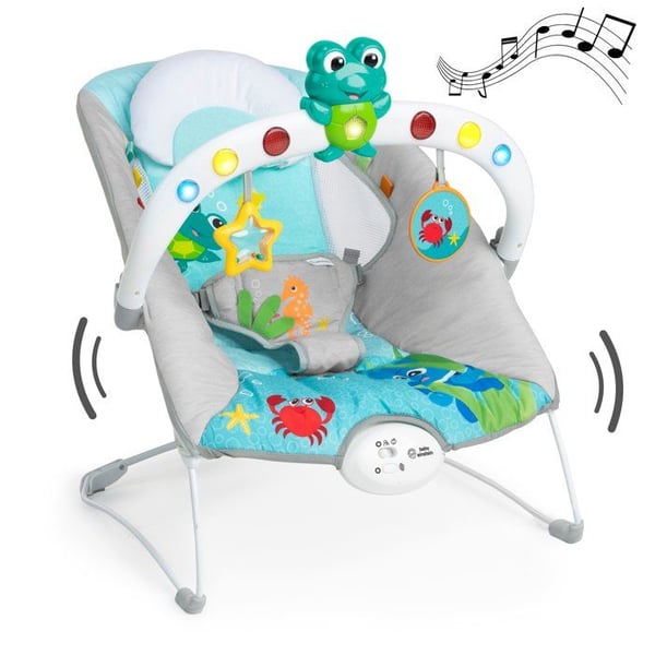 BABY EINSTEIN Transat til baby Neptune - Ocean Explorers, 15 melodier, lys, vibrationer