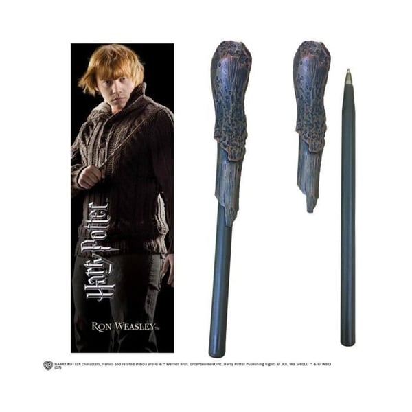 Set med kulspetspenna och bokmärke - Noble Collection - Ron Weasley - Röd - Vuxen - Unisex