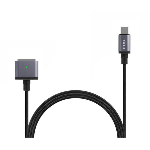 Strømledning - FAST - USB-C/MagSafe 3 - 2m - 140W - Grå flettet