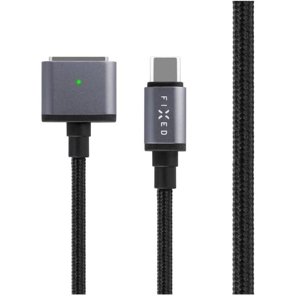 Strømledning - FAST - USB-C/MagSafe 3 - 2m - 140W - Grå flettet