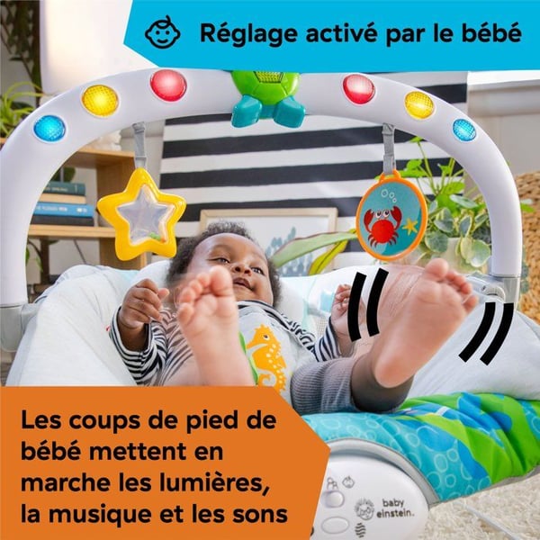 BABY EINSTEIN Transat til baby Neptune - Ocean Explorers, 15 melodier, lys, vibrationer