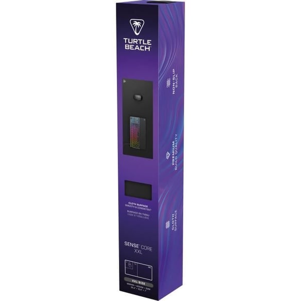 Spilmåtte - Turtle Beach SenseCore XXL - Mikrofiberoverflade, balanceret, komfortabel