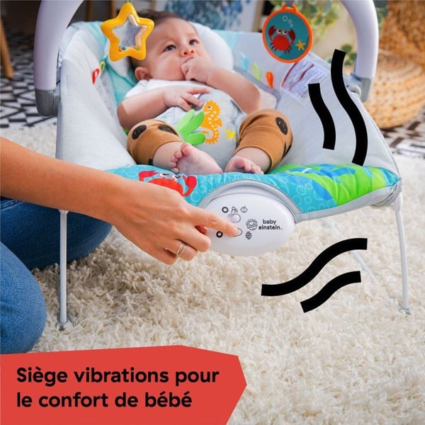 BABY EINSTEIN Transat til baby Neptune - Ocean Explorers, 15 melodier, lys, vibrationer