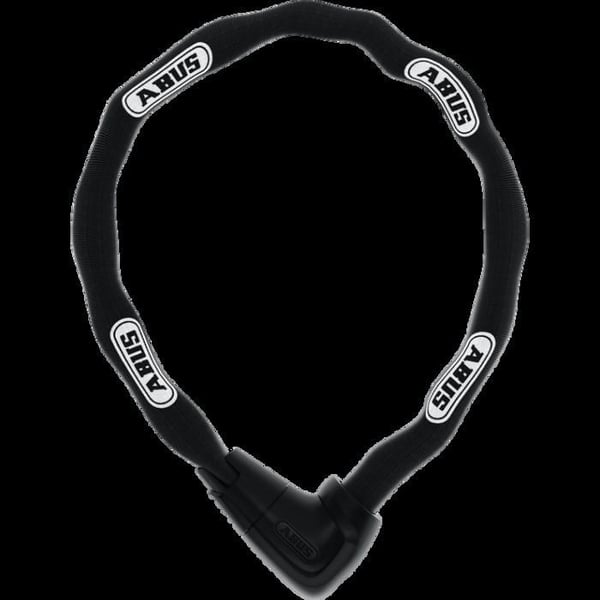 ABUS Steel-O-Chain 9809K/110 - Cykellås svart, skyddsnivå 12/15, med nyckel