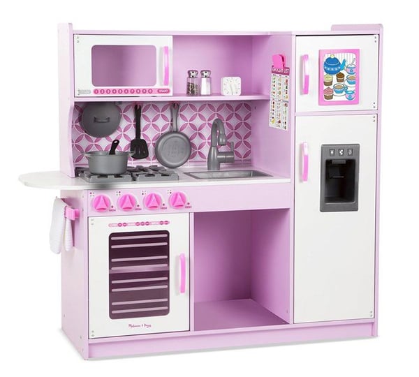 Pink Chef's Kitchen - MELISSA & DOUG - Barnleksak - Trä - Barn - Rosa och vit