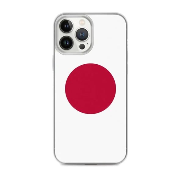 Mobilskal – Japans flagga – Kompatibel med iPhone 13 Pro Max – Mjukt fodral – Slitstarkt och stöttekniskt – Silikon – Pixelforma