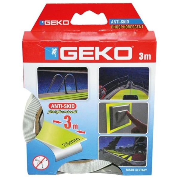 GEKO Fosforescerande halkhäftande tejp - 25 mm x 3 m