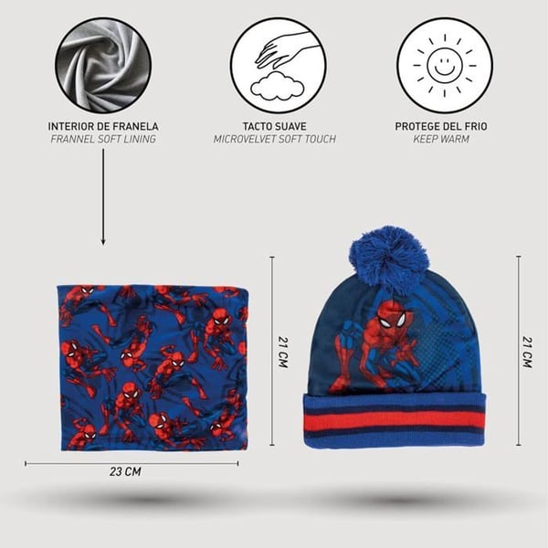 3 set med Snood Spiderman-plagg