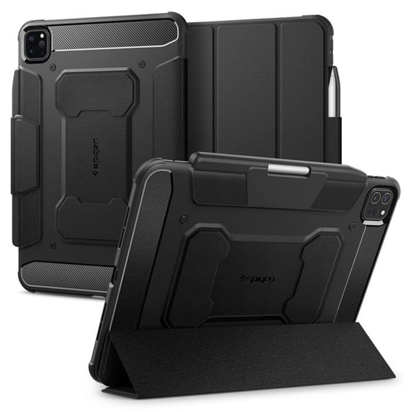 Skydd för iPad Pro 11 - SPIGEN - Rugged Armor Pro - Svart - Optimal skydd - Hållbara material