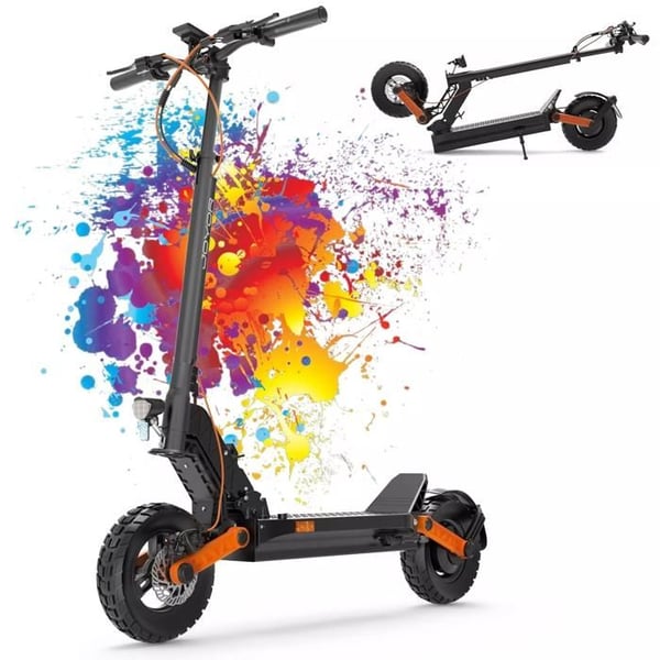 JOYOR S5 - Sammenklappelig elektrisk scooter - ABE - Motor 500W Batteri - Max 20km/h - 48V 13AH 10 tommer dæk - Sort