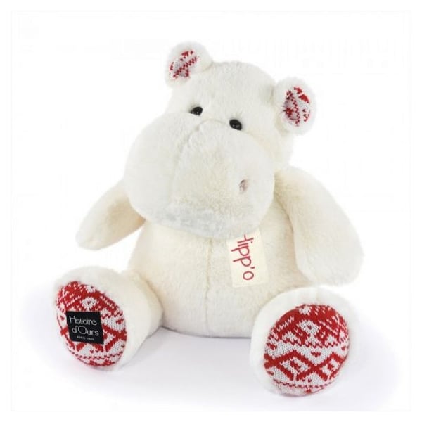 Histoire d'Ours Hippo mjukis - julvit - 35/44 cm