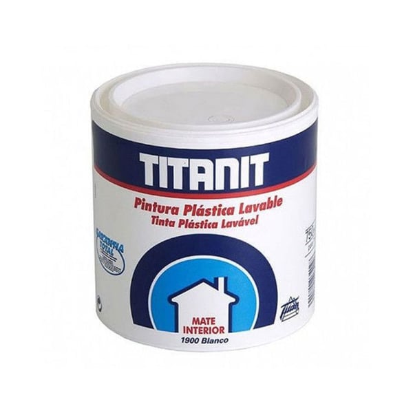 Tvättbar färg för väggar och tak - Matt vit - Inomhus - 750ml - Titanlux - 25733