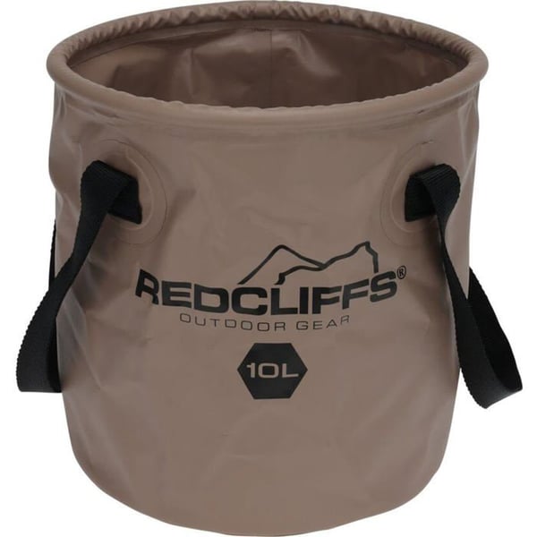 Rund dörrhink - REDCLIFFS - 10 l - Fällbar - Lätt - Brun