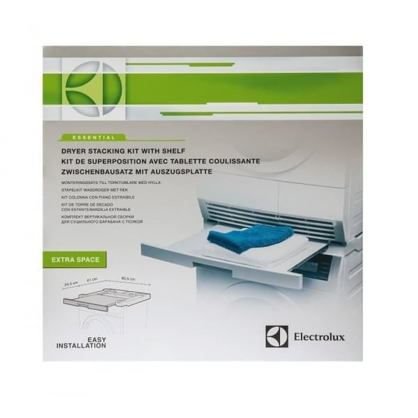 Tvättmaskin/torktumlare staplingssats med hylla 605x610 mm - Electrolux