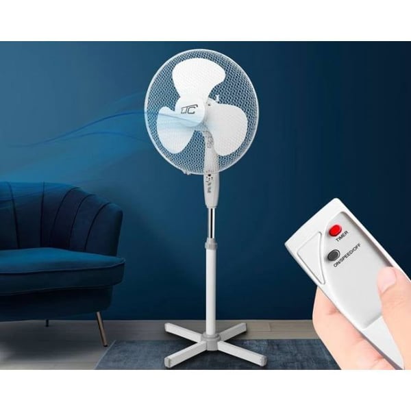 Fläkt - LTC - PS 16 - 50 W - 3 hastigheter - Fjärrkontroll - Vit